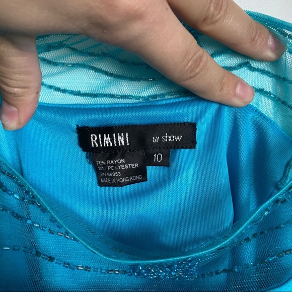 Rimini Vintage Blue Beaded Vintage Inspired Dress 10 - Picture 4 of 5